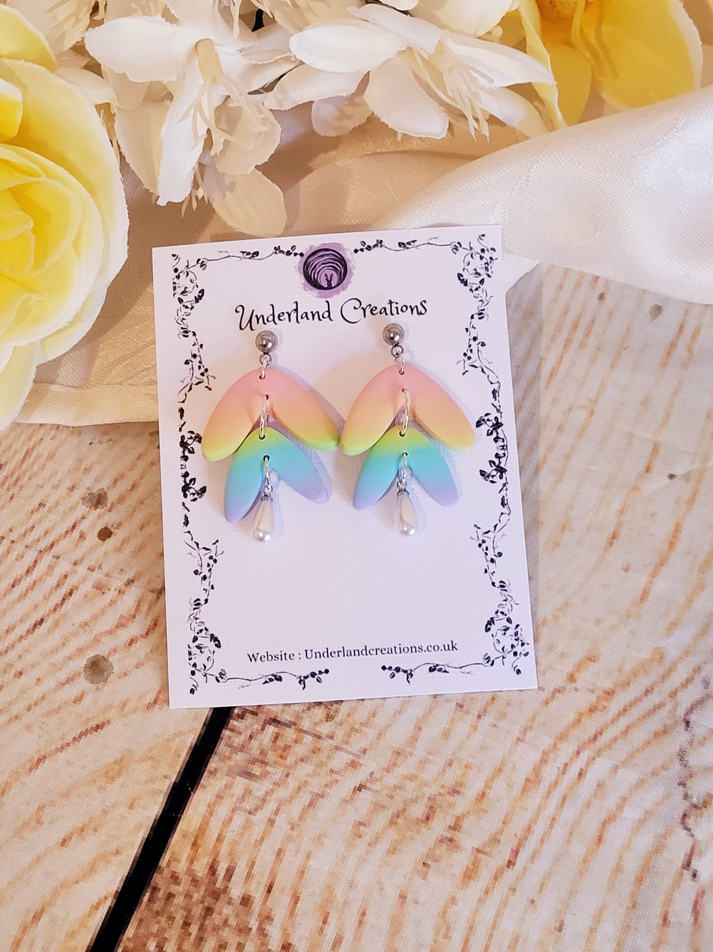 Pastel Rainbow Drop Earrings