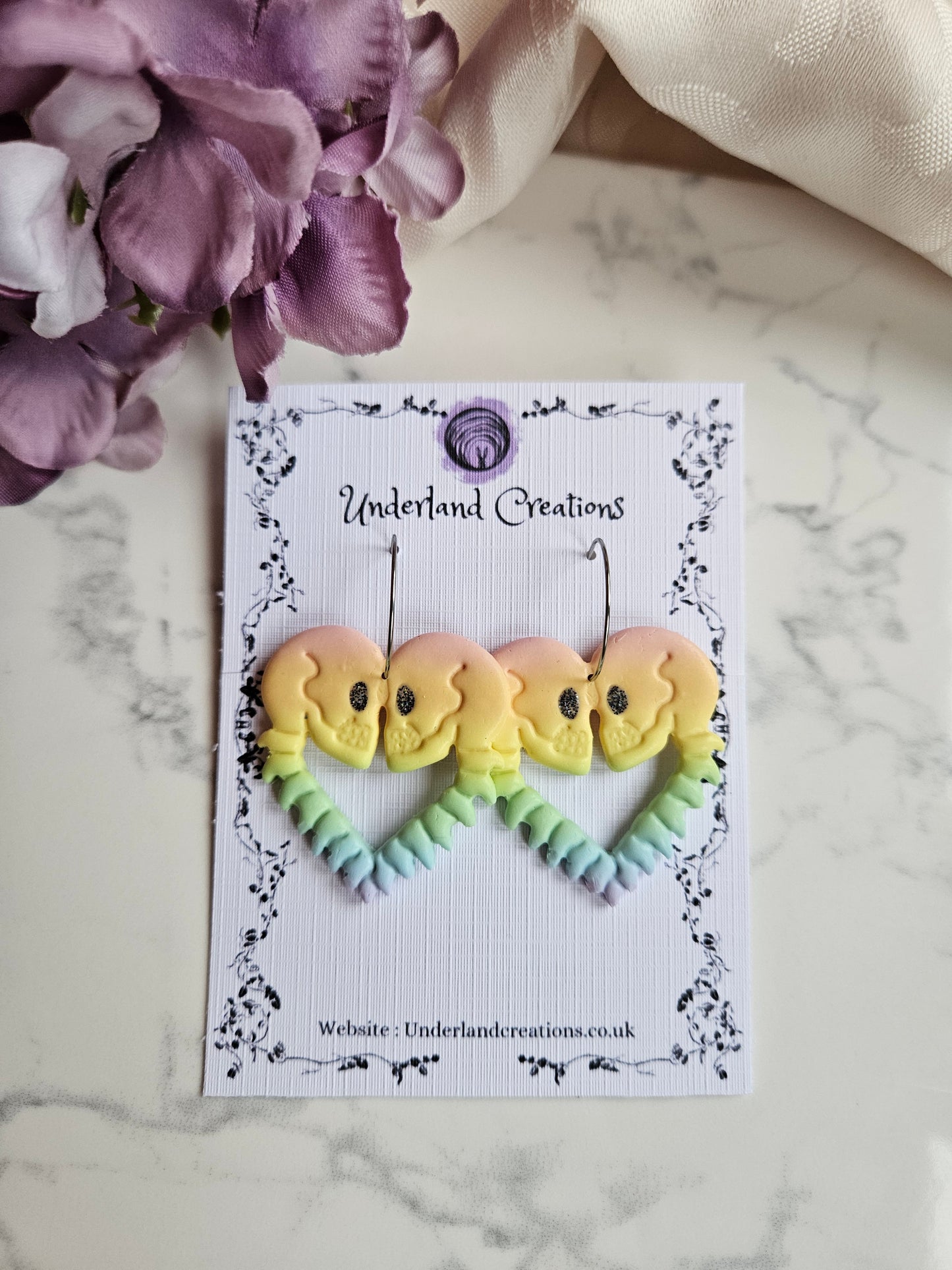 Till Death Do Us Part Earrings in "Pastel Rainbow"