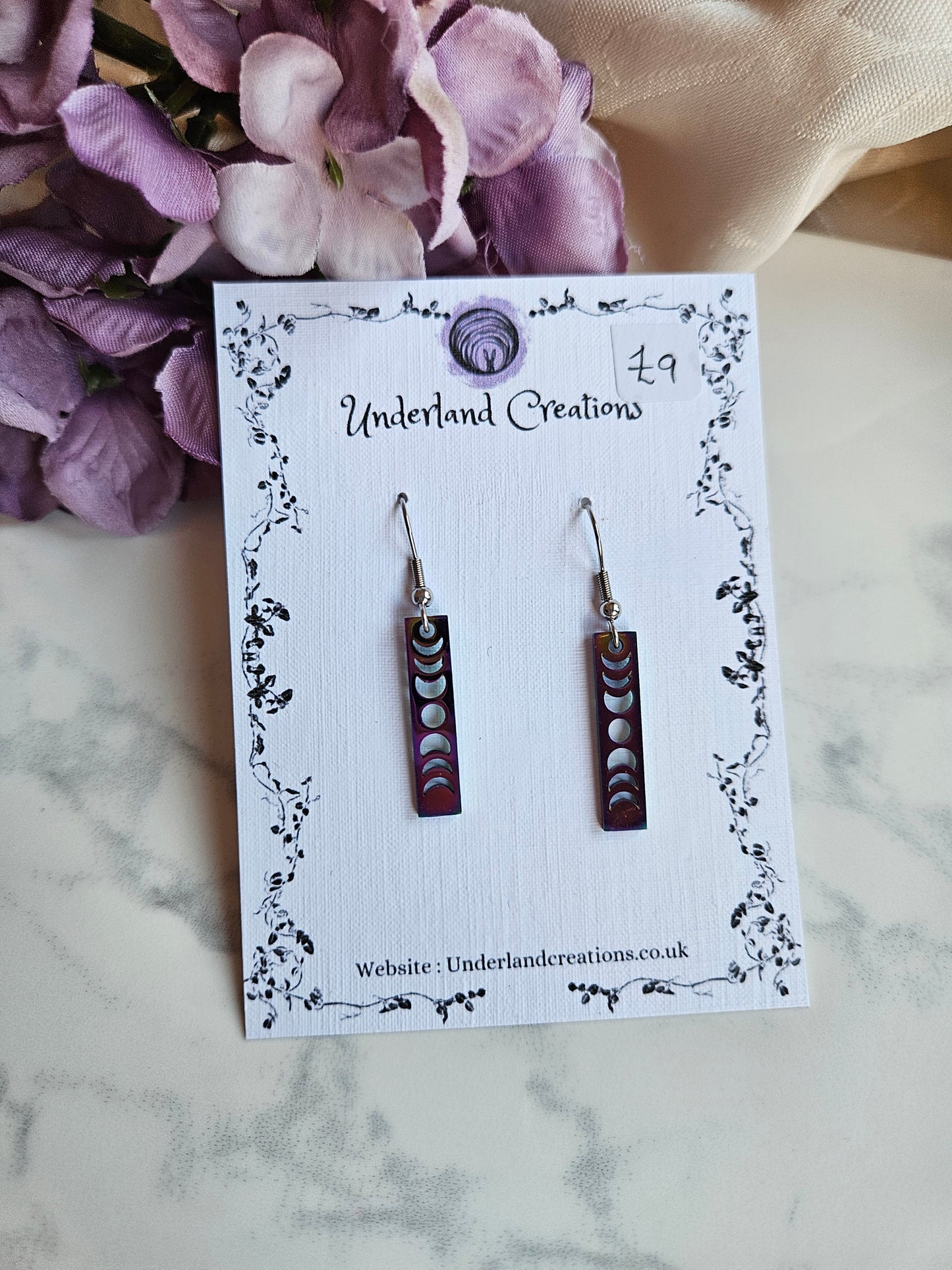 Rainbow Moon Phase Earrings