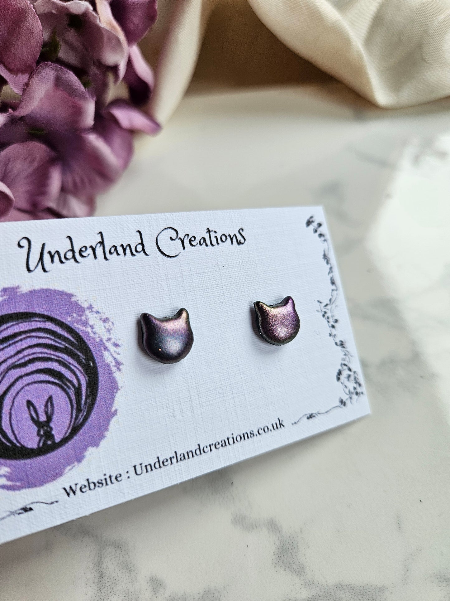 Metallic Cat Studs
