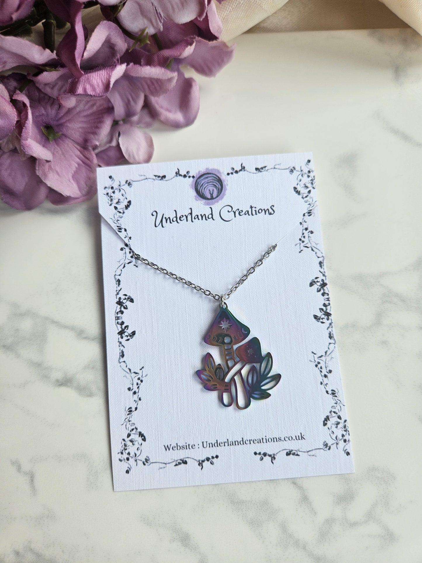 Rainbow Toadstool Necklace