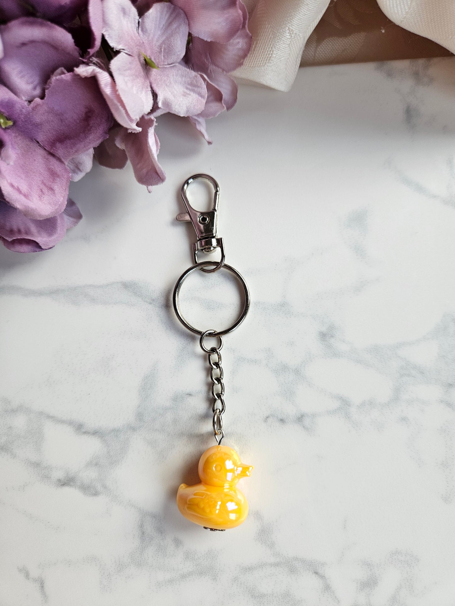 UV Plated Acrylic Duck Keyrings