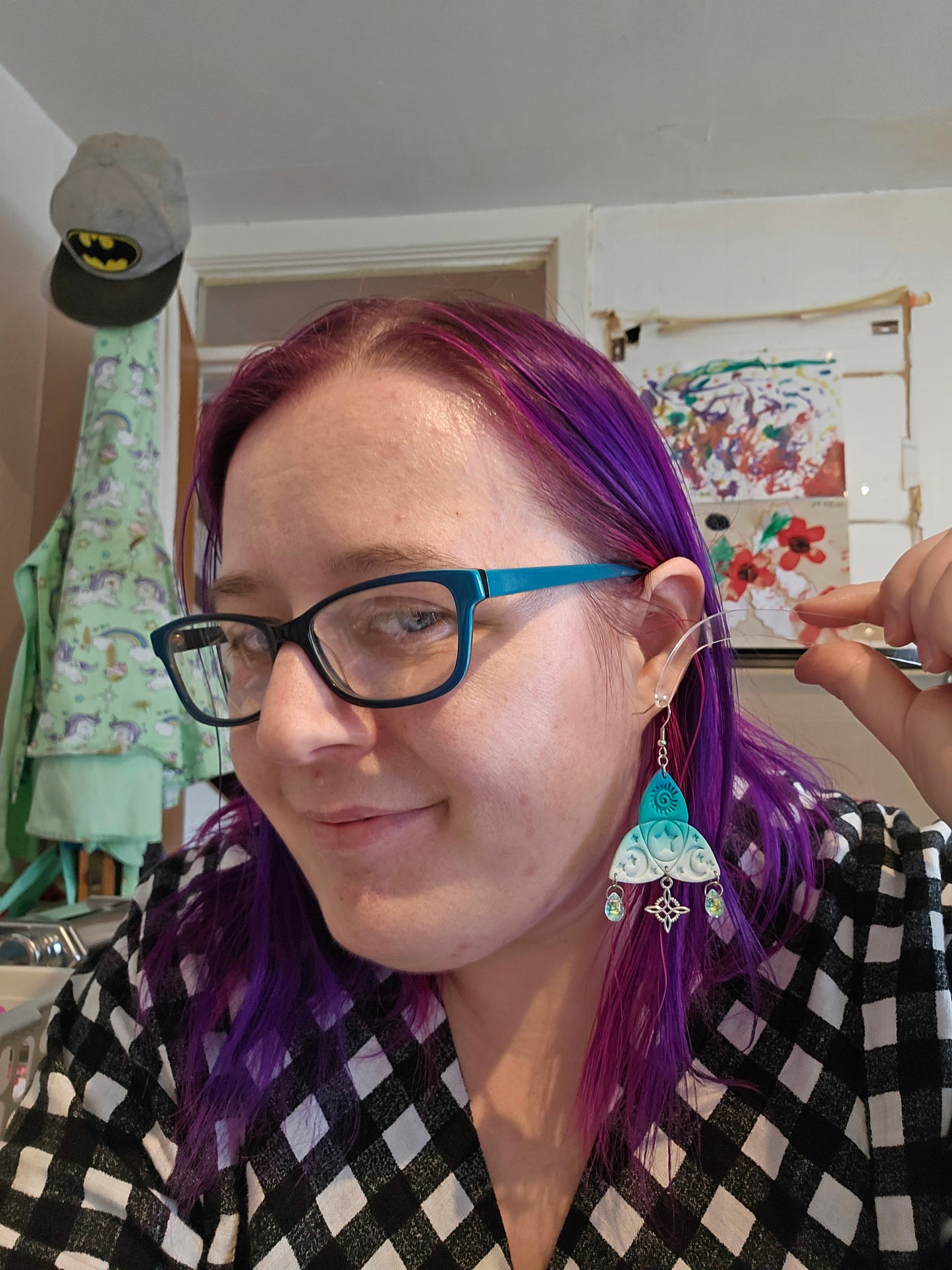 Triquetra Earrings in "Ice"