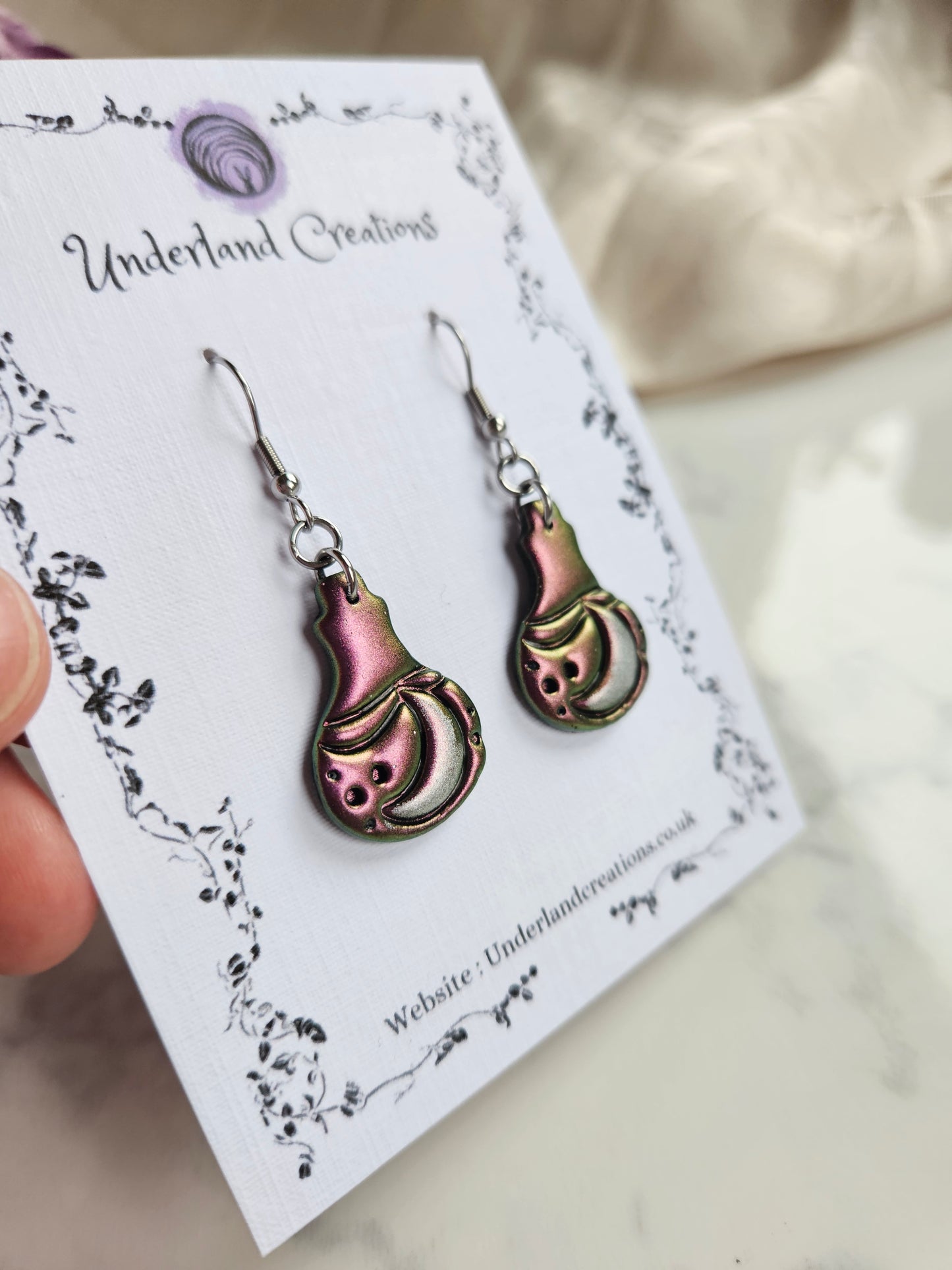 Lunar Potion Bottles in Metallic Pink/Gold