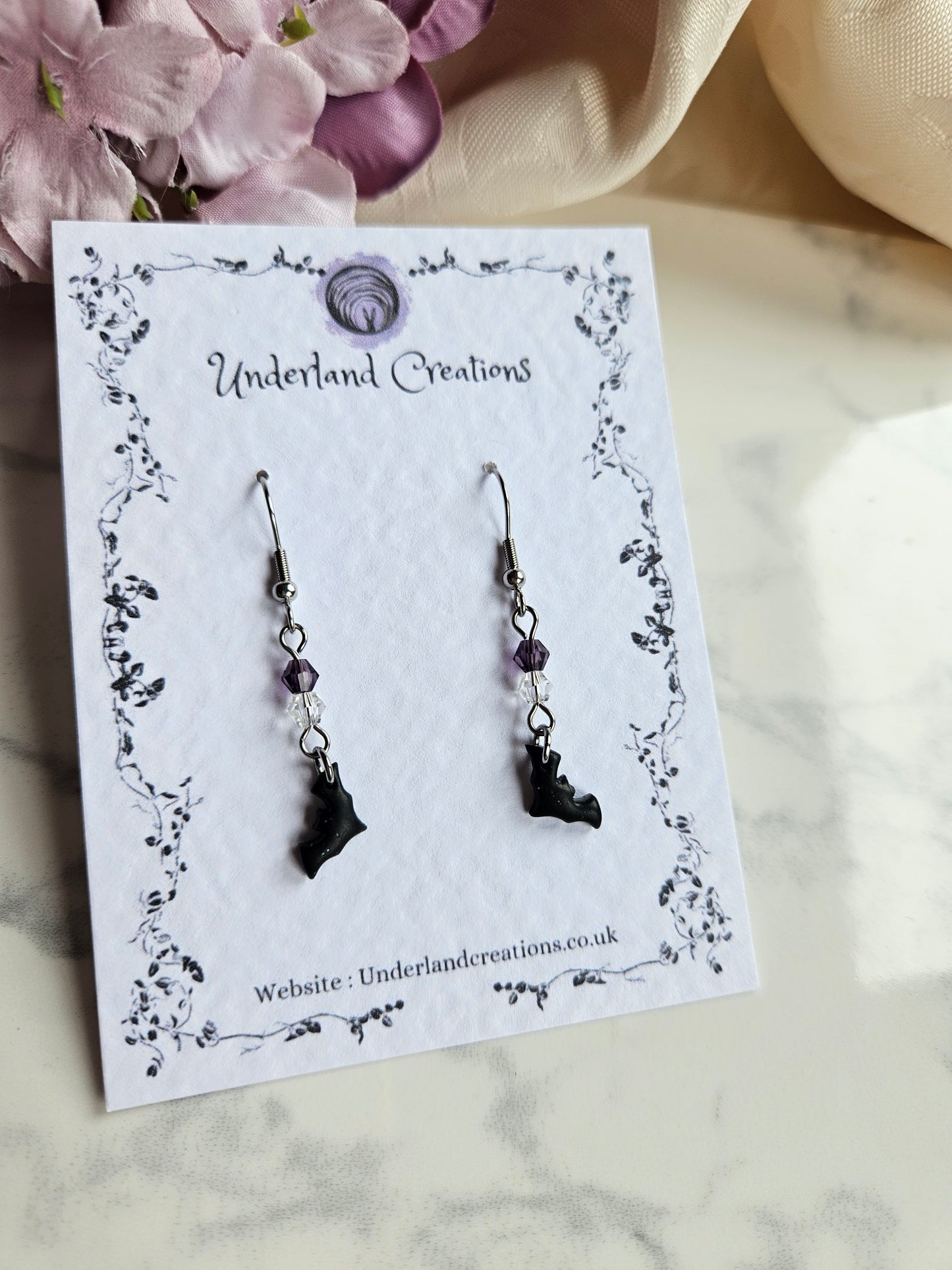 Mini Dangly Bat Earrings