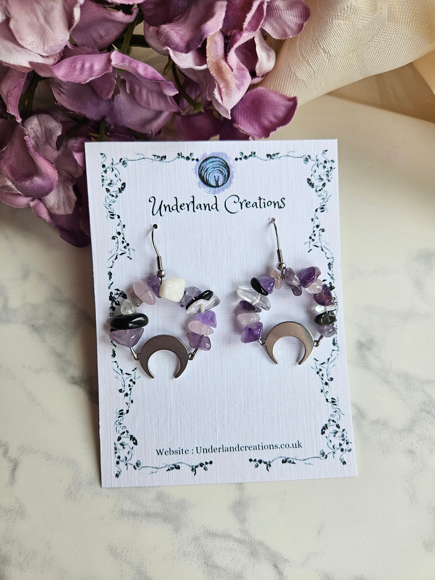 Crystal Circle Earrings (Various styles)