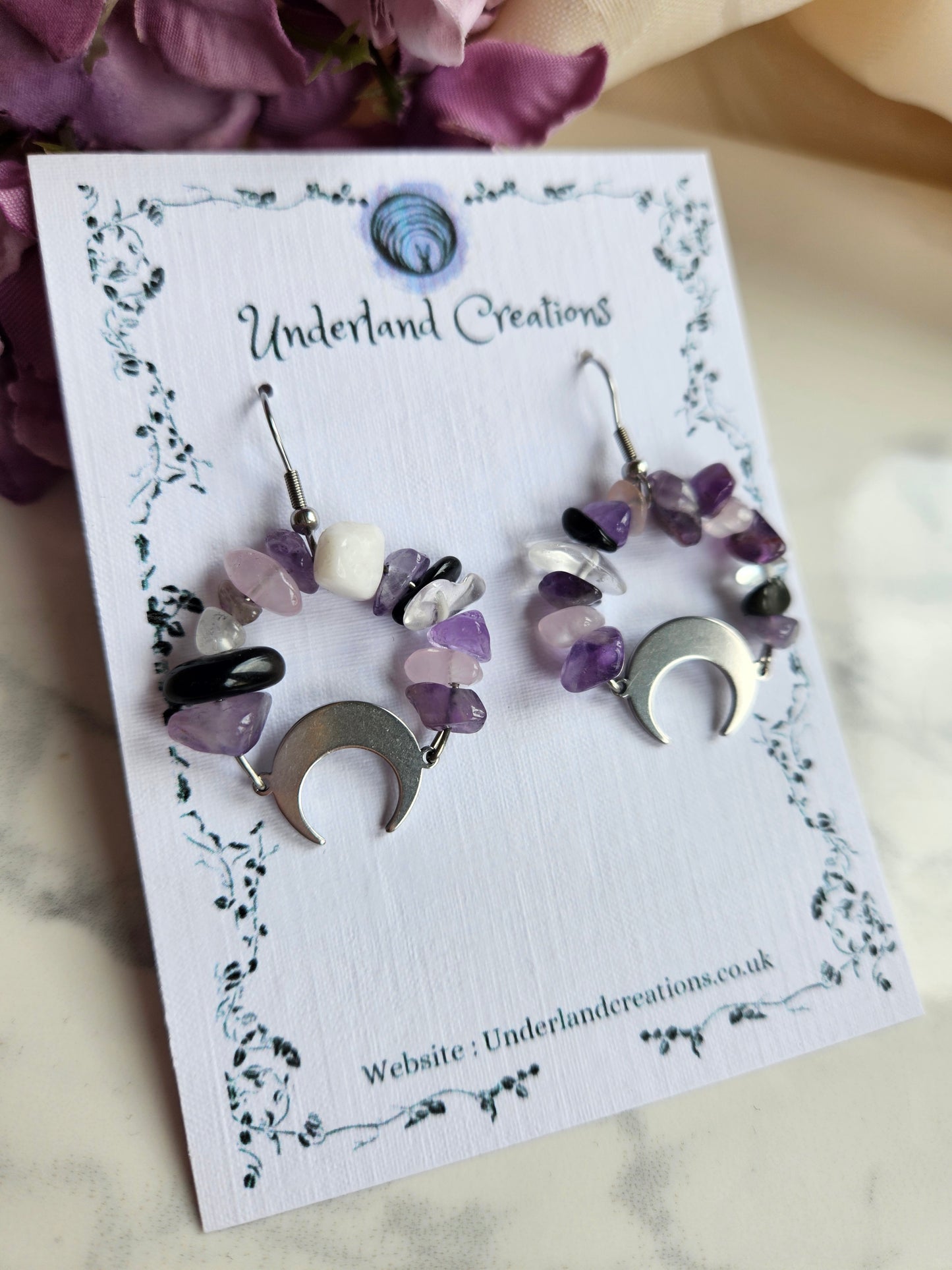 Crystal Circle Earrings (Various styles)