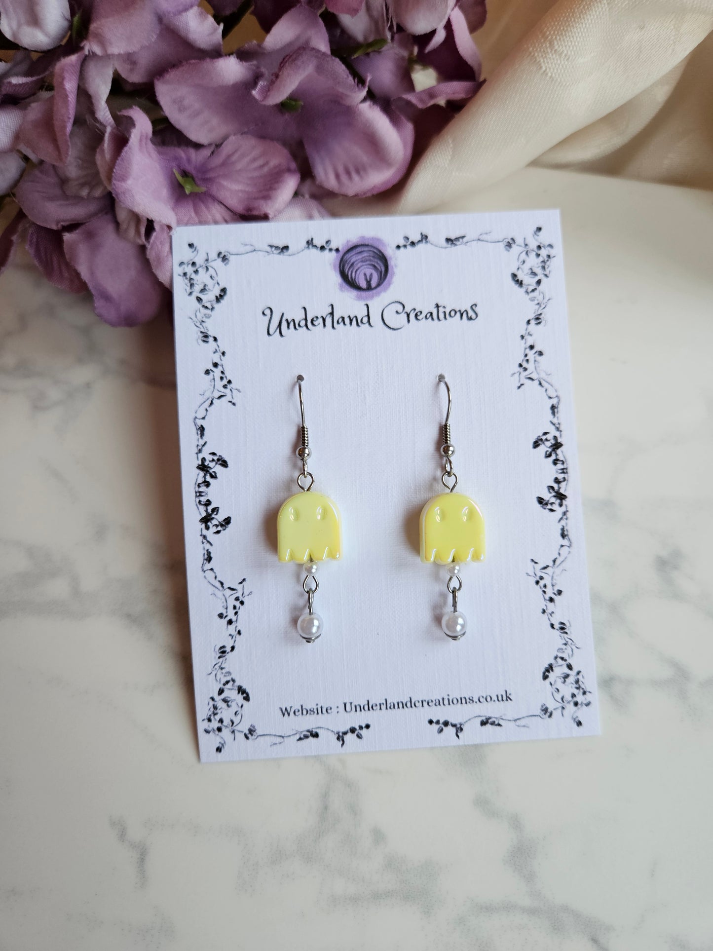 Iridescent Acrylic Ghost Earrings