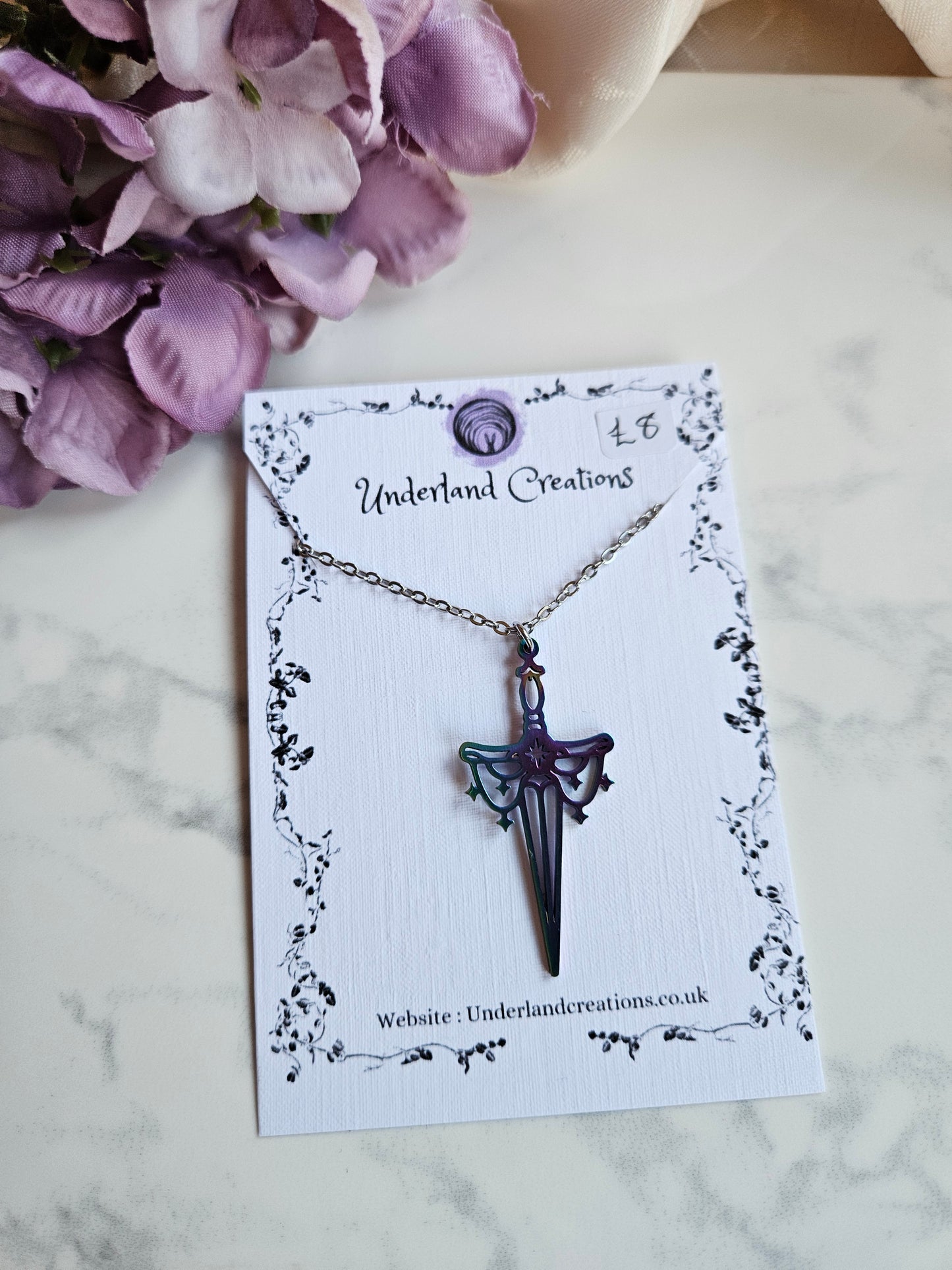 Rainbow Dagger Necklace