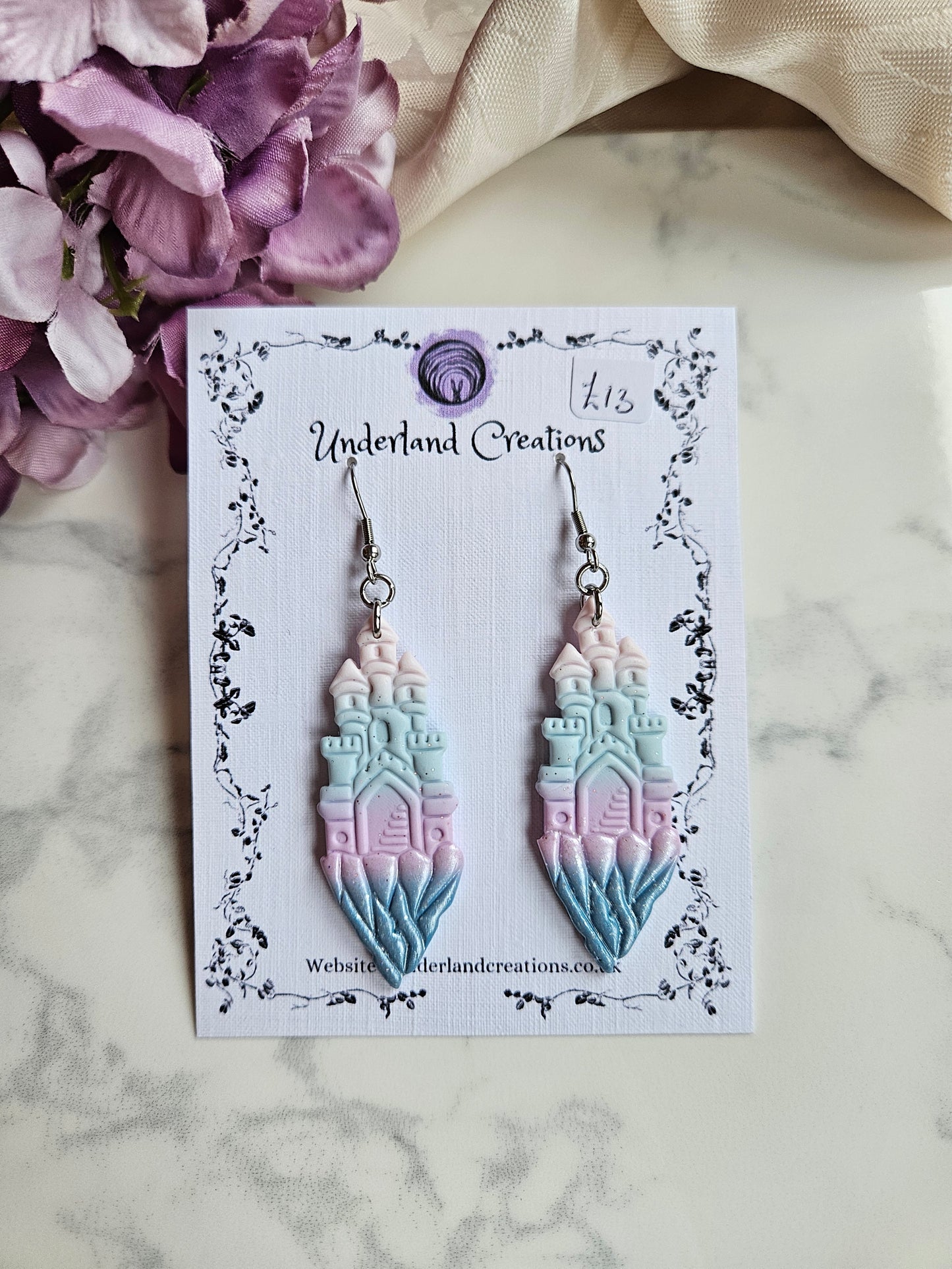 Fairy Castle Earrings in "Winter"