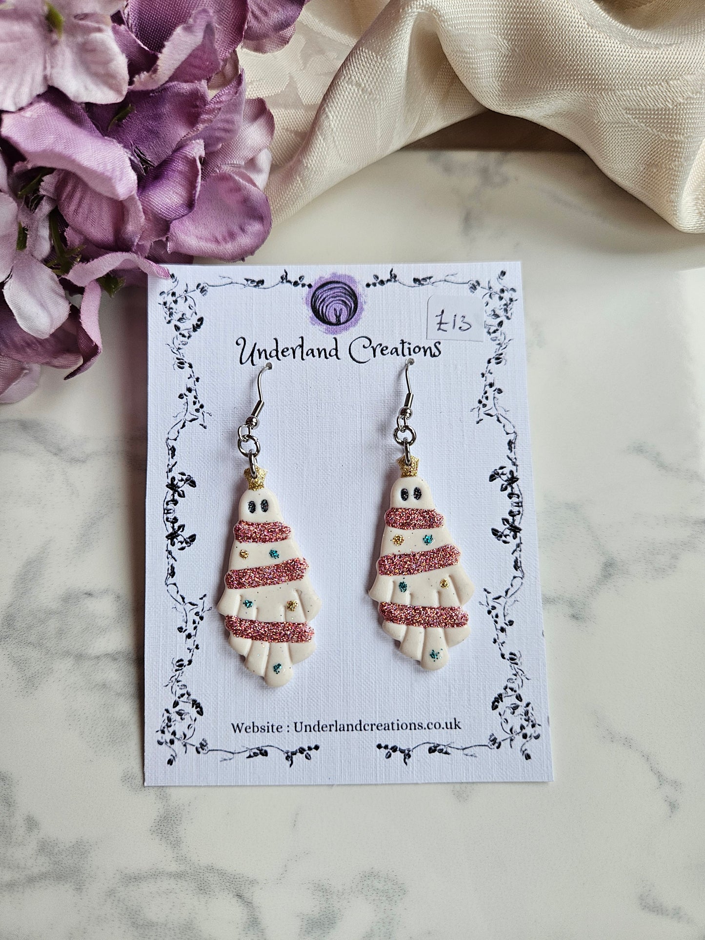 Festive Ghost Earrings