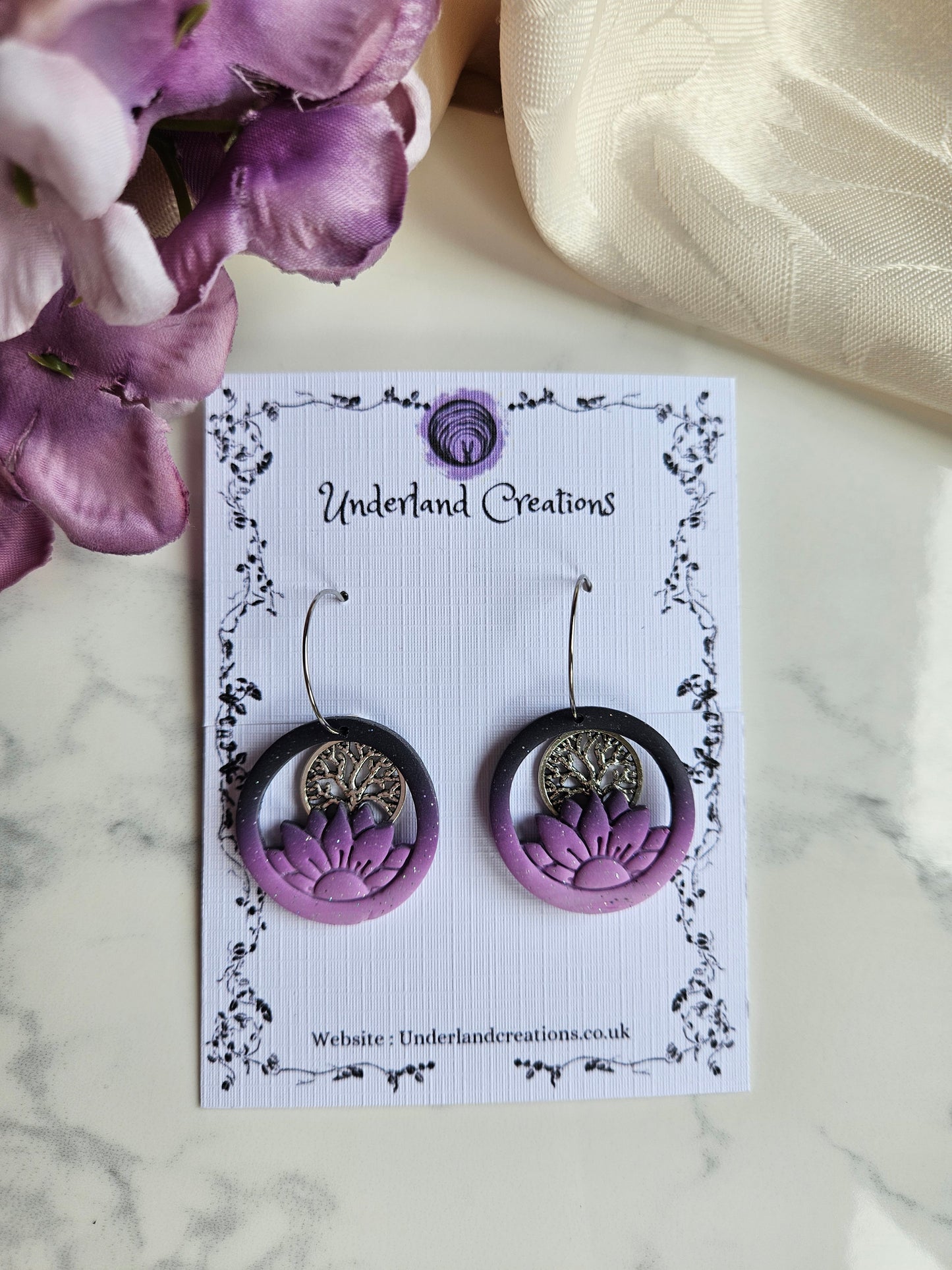 Lotus Flower Circles in "Midnight Kiss"