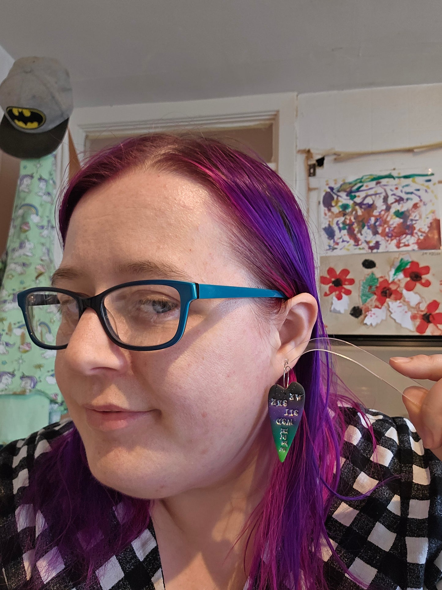 We're All Mad Here Earrings in "Dark Faerie"