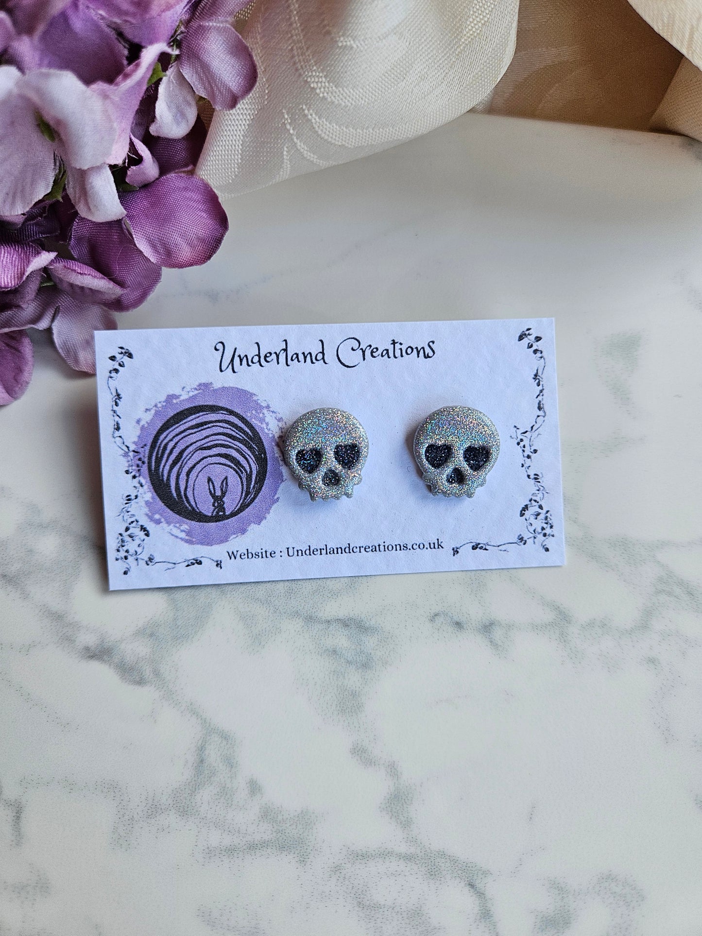 Skull Stud Earrings in "T.I.T.S.O.A.K."