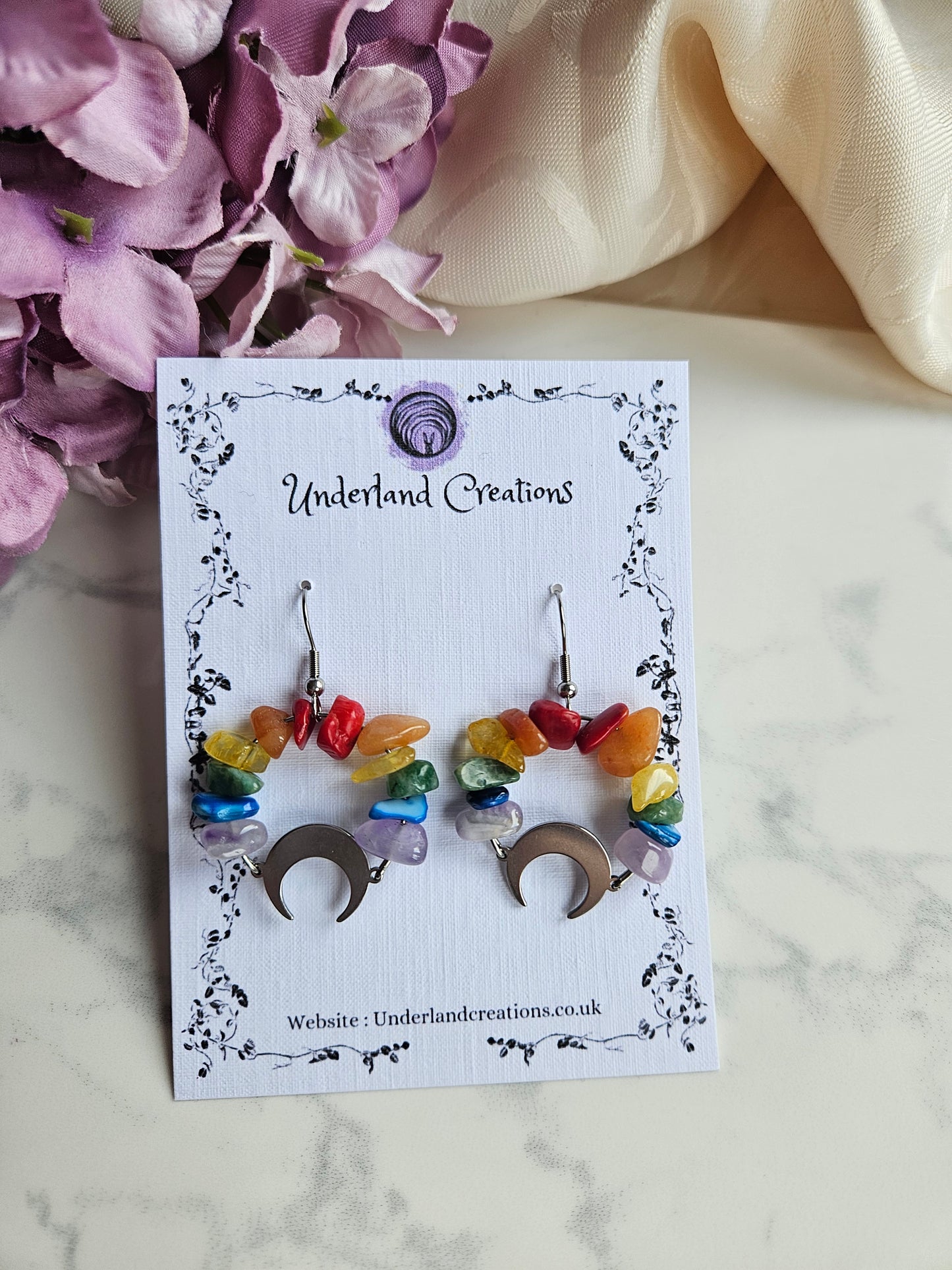 Crystal Circle Earrings (Various styles)