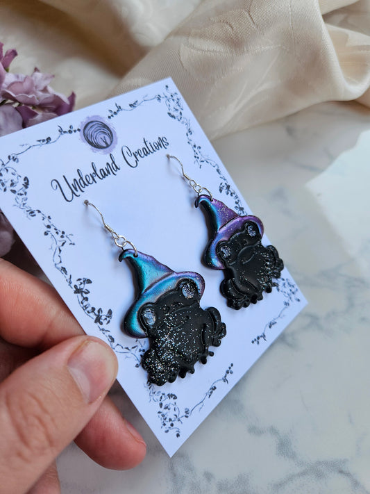 Witchy Galaxy Frog Earrings