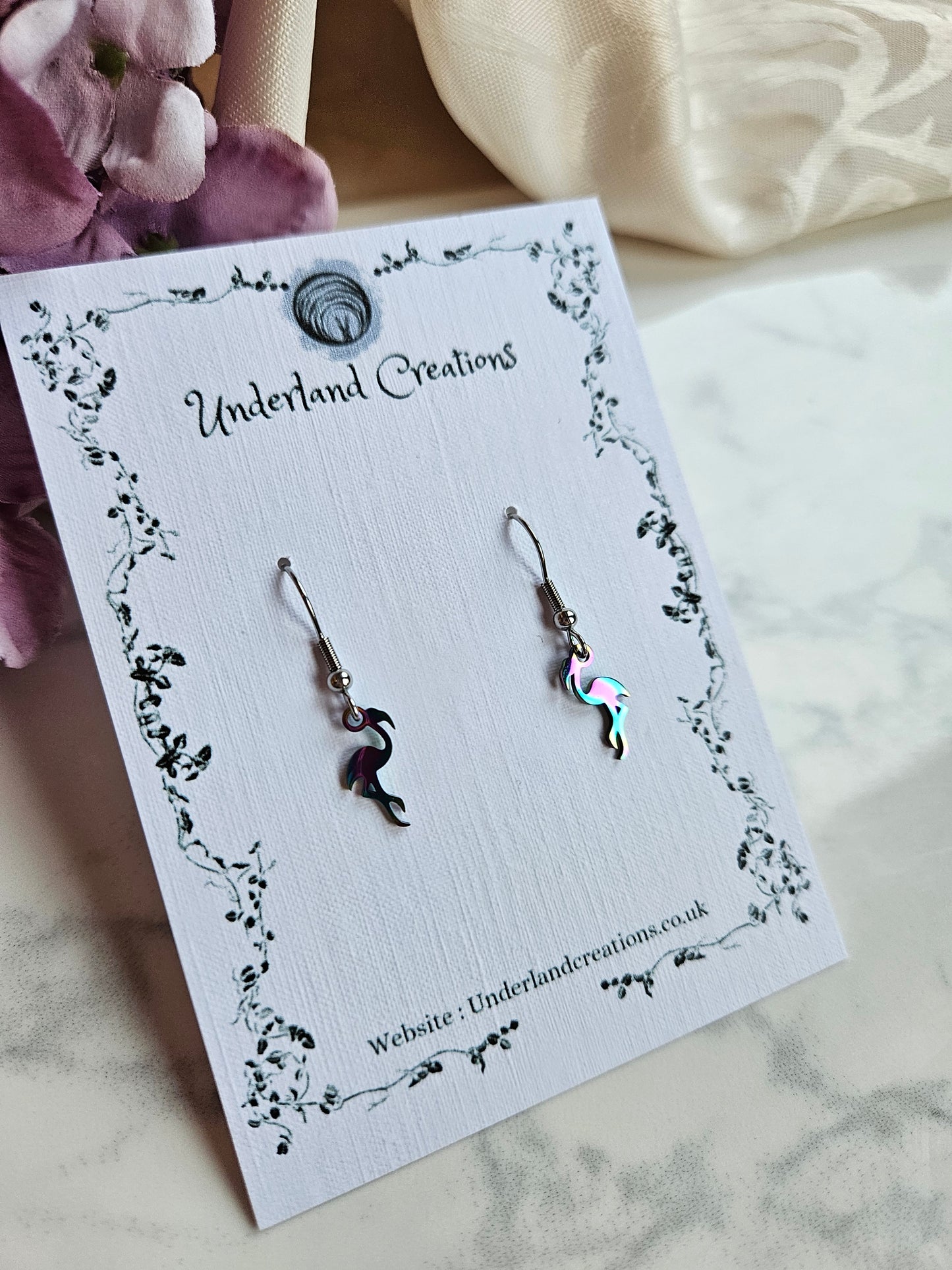 Rainbow Mini "Jerry" Flamingo Earrings