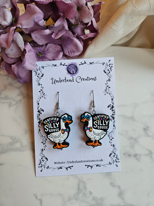 Silicone "Silly Goose" Earrings