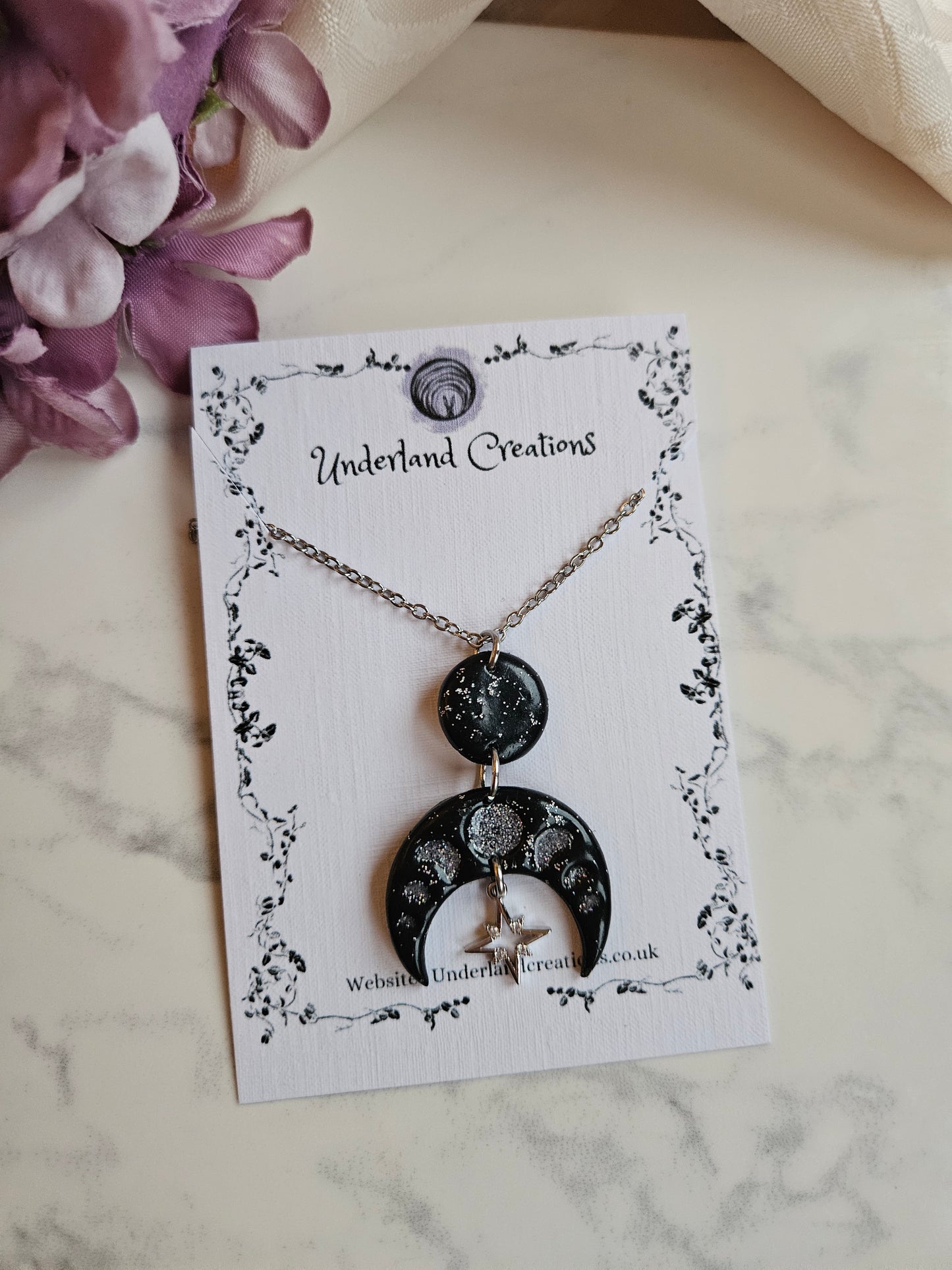 Moon Phase Drop Necklace