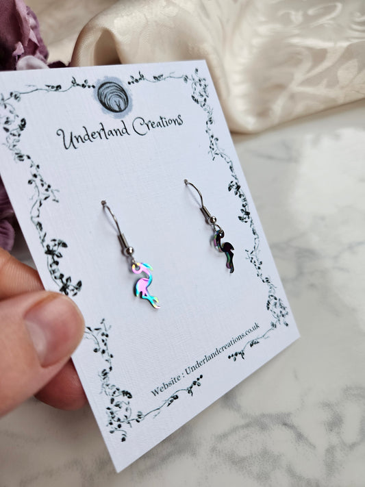 Rainbow Mini "Jerry" Flamingo Earrings