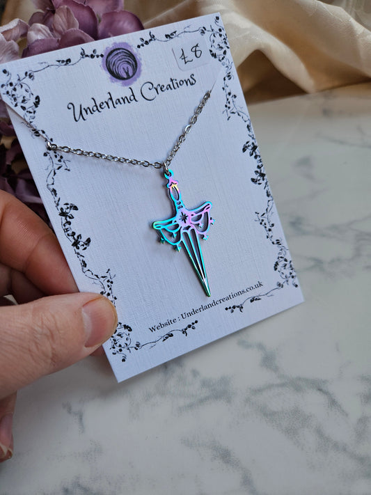 Rainbow Dagger Necklace