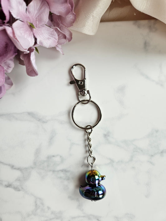 UV Plated Acrylic Duck Keyrings