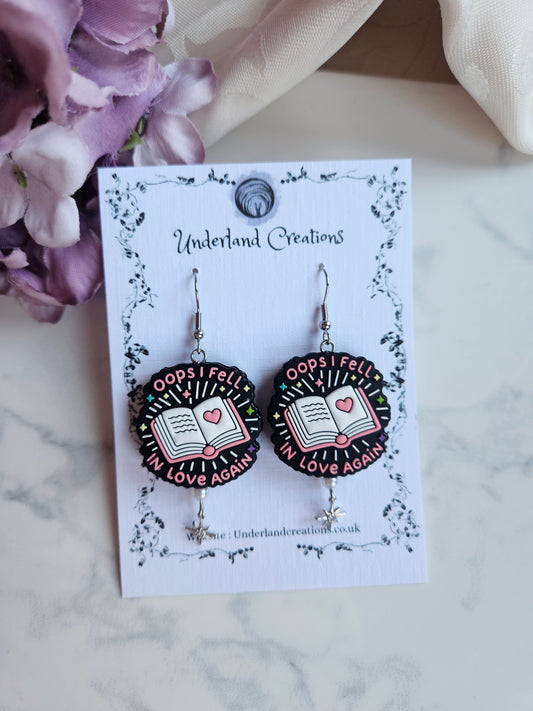 Silicone "Oops I fell in love..." Earrings