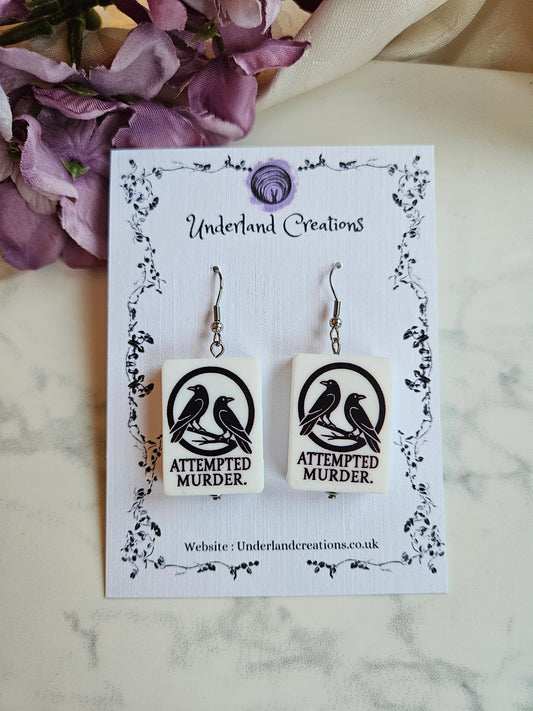 Silicone "Attempted Murder" Earrings