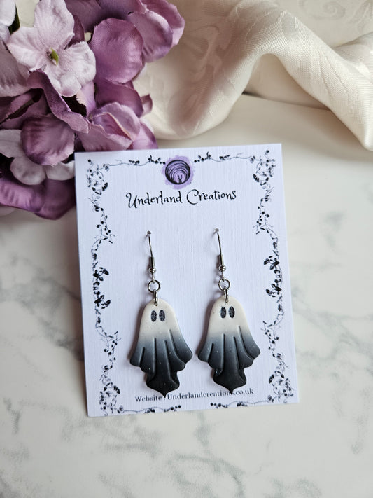 Ghost Earrings in "Light to Dark"
