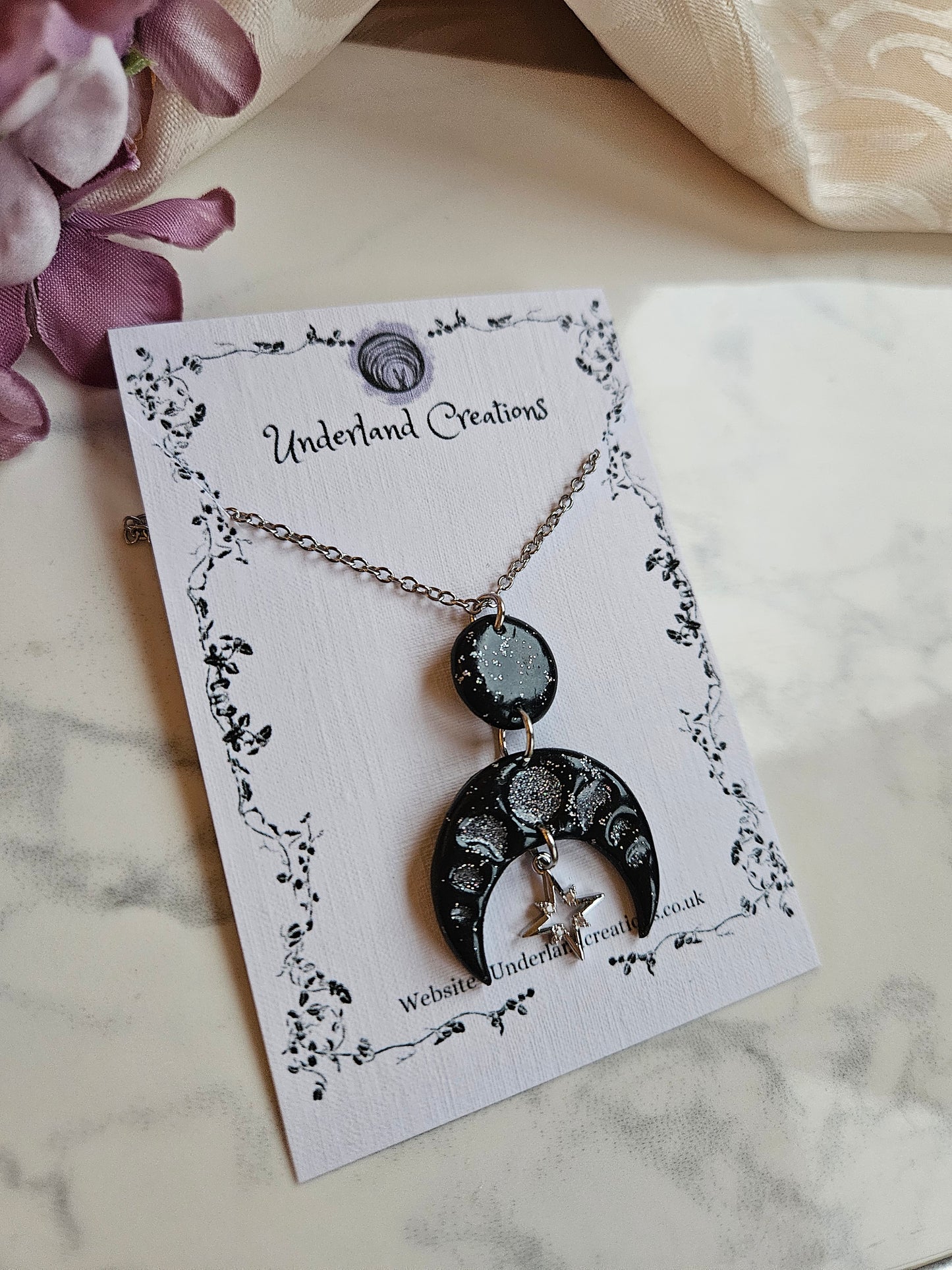 Moon Phase Drop Necklace