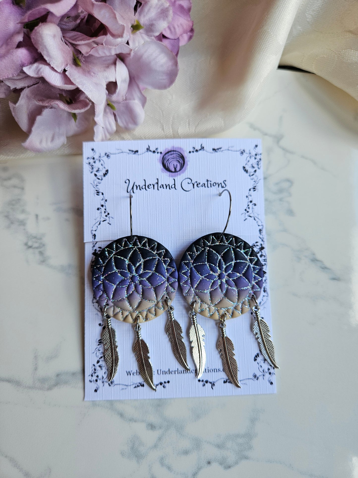 Dream Catcher Earrings in "Twilight"