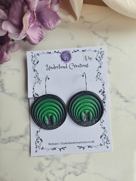 Down the Rabbit Hole Earrings in "Dark Faerie"